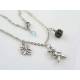 Good Luck Necklace with Birthstone, Chimney Sweeper and Dice Charm