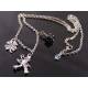 Good Luck Necklace with Birthstone, Chimney Sweeper and Dice Charm
