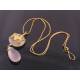 Grey Agate Lovebird Necklace