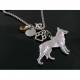 Pointer Dog Necklace with Initial and Birthstone