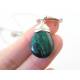 Large Azurite and Malachite Inspirational Necklace, Forever