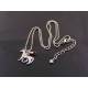 Horse Charm Necklace with Garnet