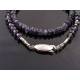 Iolite Necklace with Sterling Silver, Iolite Choker