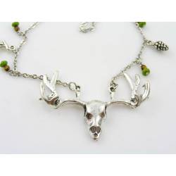 Antler Necklace, Silver, Octoberfest