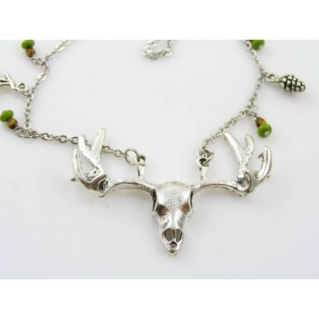 Antler Necklace, Silver