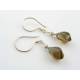 Beer Quartz Earrings, Sterling Silver