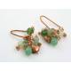 Green Gemstones and Copper Earrings