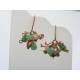 Green Gemstones and Copper Earrings