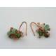 Green Gemstones and Copper Earrings