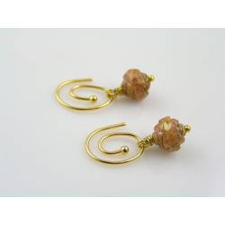 Czech Flower Bead Earrings