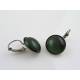 Green Cabochon Earrings