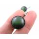 Green Cabochon Earrings