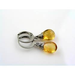 Citrine Hoop Earrings