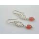 Eternity Knot Earrings with Rhodochrosite