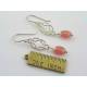 Eternity Knot Earrings with Rhodochrosite
