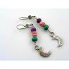 Gemstone Moon Earrings