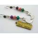 Gemstone Moon Earrings