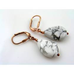 Natural Howlite Earrings