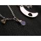Matching Necklace Set with Heart and Bird Pendant, Amethyst