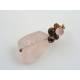 Wire Wrapped Rose Quartz and Garnet Pendant