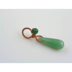 Wire Wrapped Aventurine Pendant