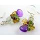 Gemstone Cluster Earrings, Sterling Silver