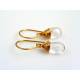 Rock Quartz Earrings, Bronze