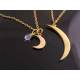 2 smaller moon necklaces, available separately