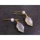 Carved Moonstone Earrings