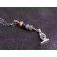 Microscope Necklace with Gemstones