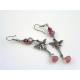 Fairy Earrings with Pink Chalcedony