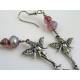 Fairy Earrings with Pink Chalcedony