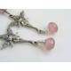 Fairy Earrings with Pink Chalcedony