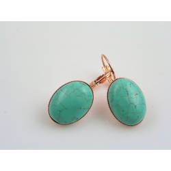 Turquoise Rose Gold Earrings