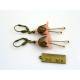 Coral Lucite Earrings with Swarovski Crystals