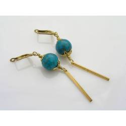 Turquoise Howlite Earrings