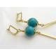 Turquoise Howlite Earrings