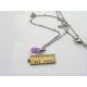 Pink Amethyst Nugget, Single Stone Necklace