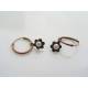 Small Copper Hoop Earrings, Pearls