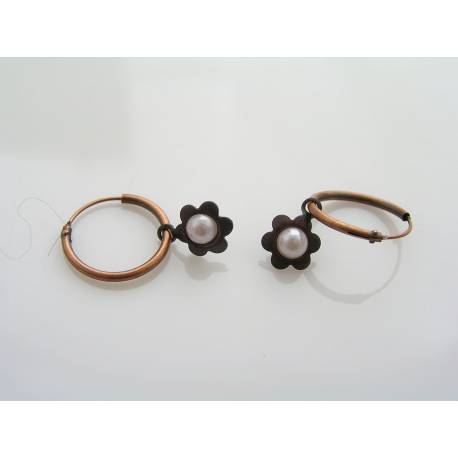Small Copper Hoop Earrings