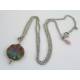 Citrine Sterling and Black Rubber Necklace