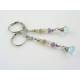 Gemstone Earrings, Blue Topaz, Amethyst