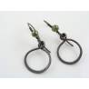 Hammered Copper Earrings with Cubic Zirconia