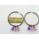 Pink and Purple Cubic Zirconia Hoop Earrings