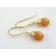 Peach Moonstone Earrings