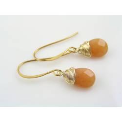 Peach Moonstone Earrings