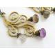 Swirly Chandelier Earrings with Moss Amethyst