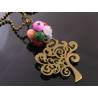 Tree of Life Necklace with colourful Crystals
