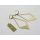 Large Art Deco Style Earrings, Solid Brass