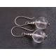 Rock Quartz Earrings, Titanium Ear Wires